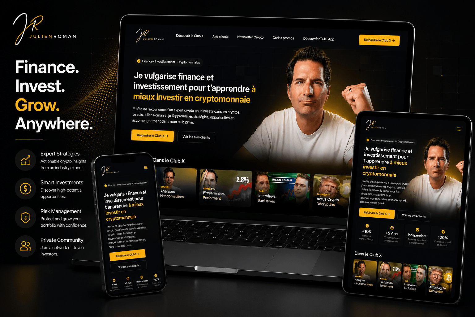 Julien Roman – Crypto Investment Coaching & Private Club Website
